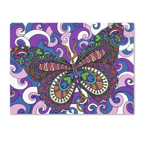 Kathy G. Ahrens 'Bashful Garden Butterfly Soaring' Canvas Art,14x19